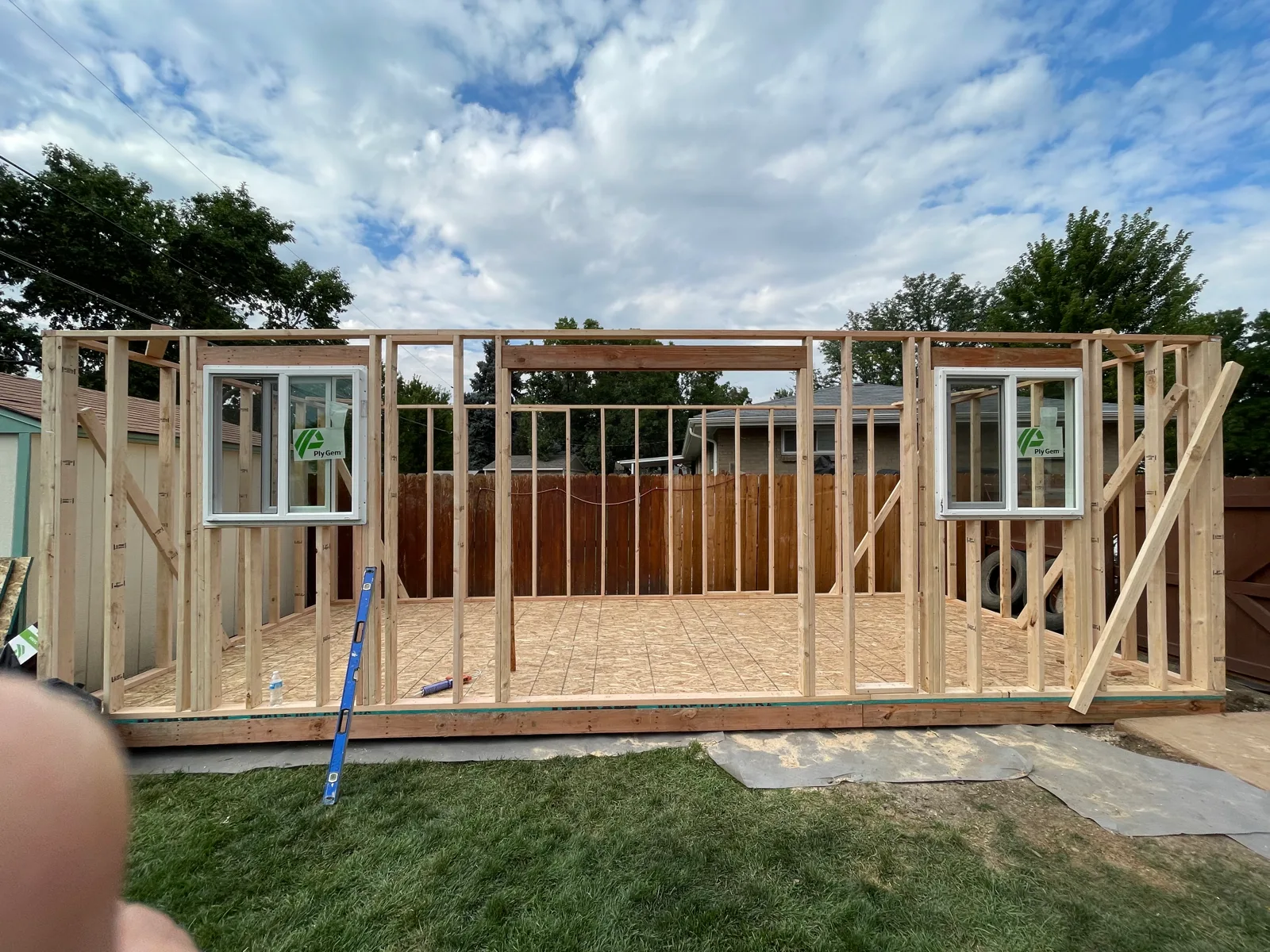 Finished detached backyard cottage exterior built in the Denver metro